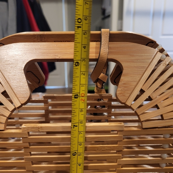 Vince Camuto Bayne Rainbow Tasseled Bamboo Clutch Handbag - Picture 8 of 8